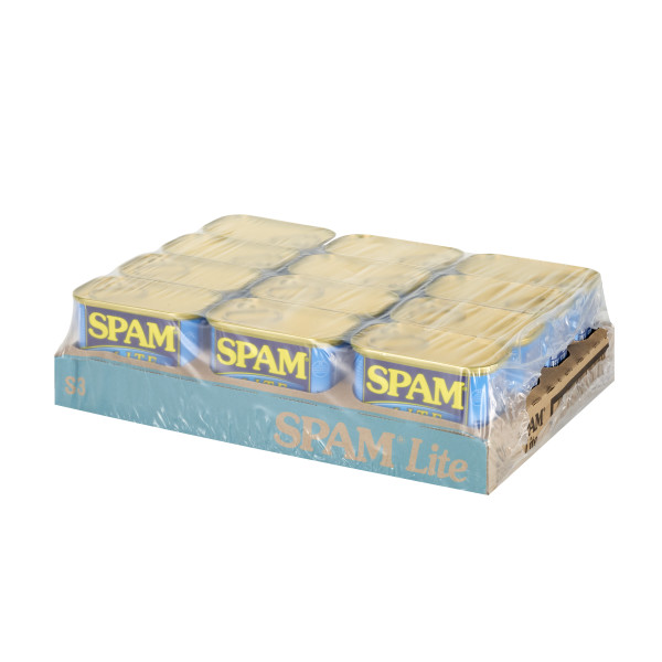 SPAM(r)  Lite, 12/12oz. . C1RA - Front Right Closed Case (Hi Res)