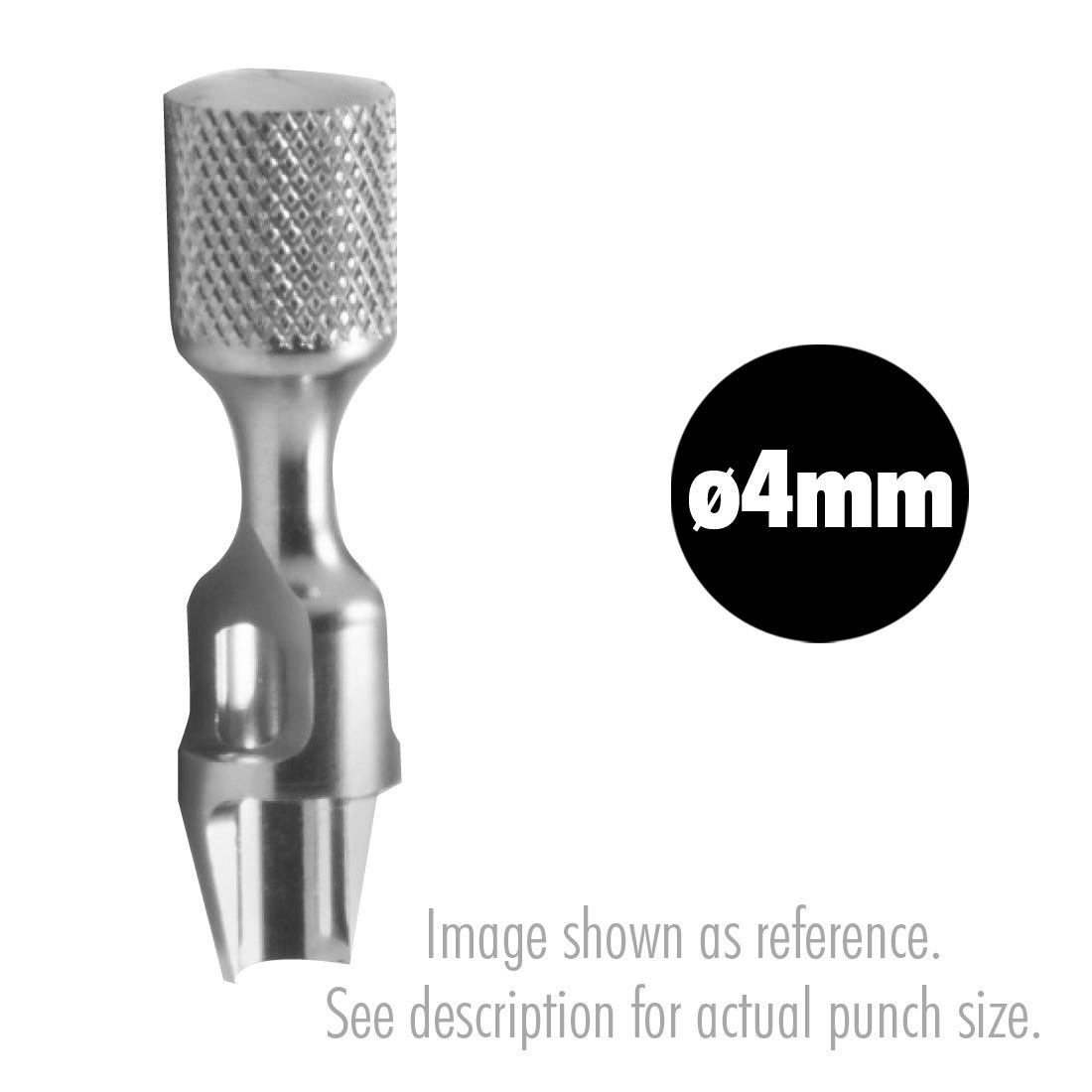 Tissue Punch, reusable, half cut, 4mm diameter, 1-1/4", 3cm