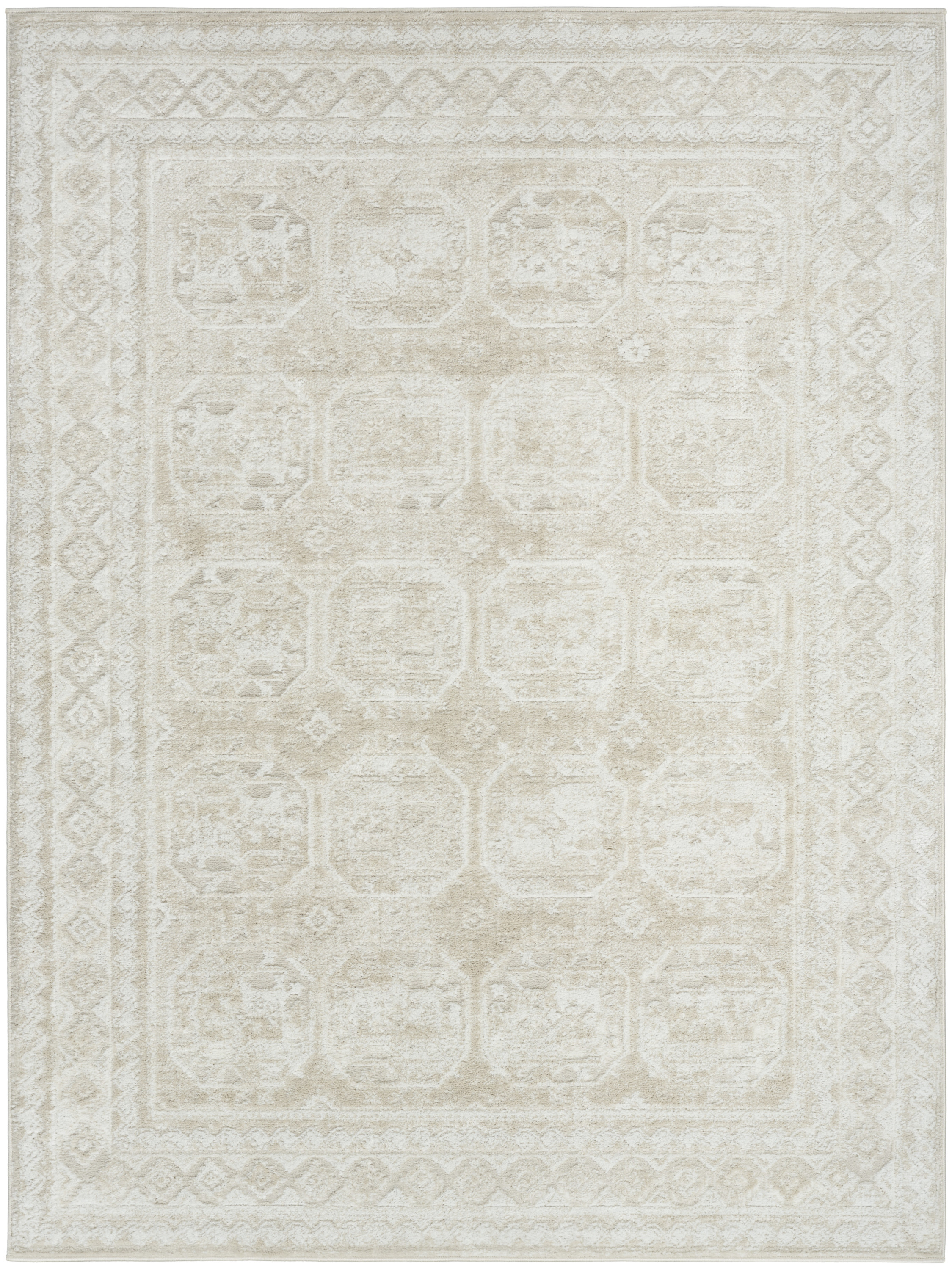 Nourison Dekor 5'3" x 7' Ivory Beige Vintage Indoor Rug