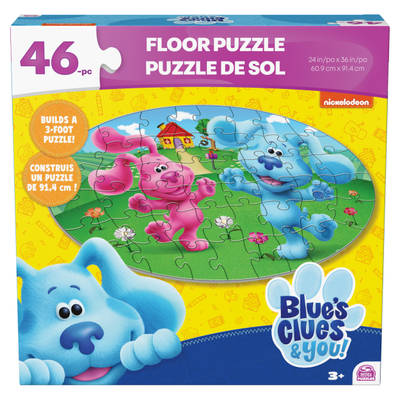 Blue Clues 46-piece 3-Foot Floor Puzzle, Nick Jr. Blue Clues Puzzle for Families and Kids Ages 4 and up