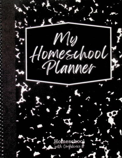 My Homeschool Planner - Marbled with Black inset