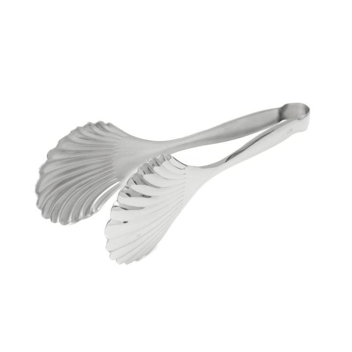 10-inch stainless steel scalloped serving tong