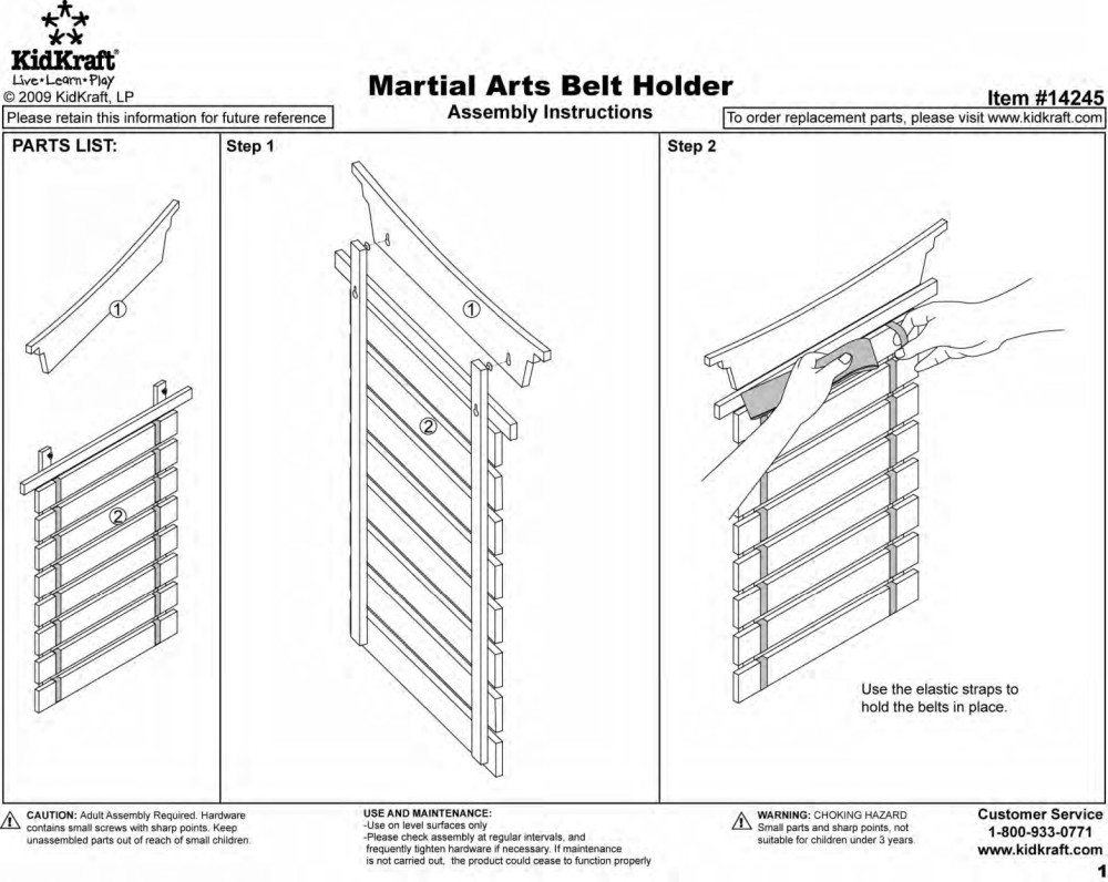 KidKraft Martial Arts Belt Holder