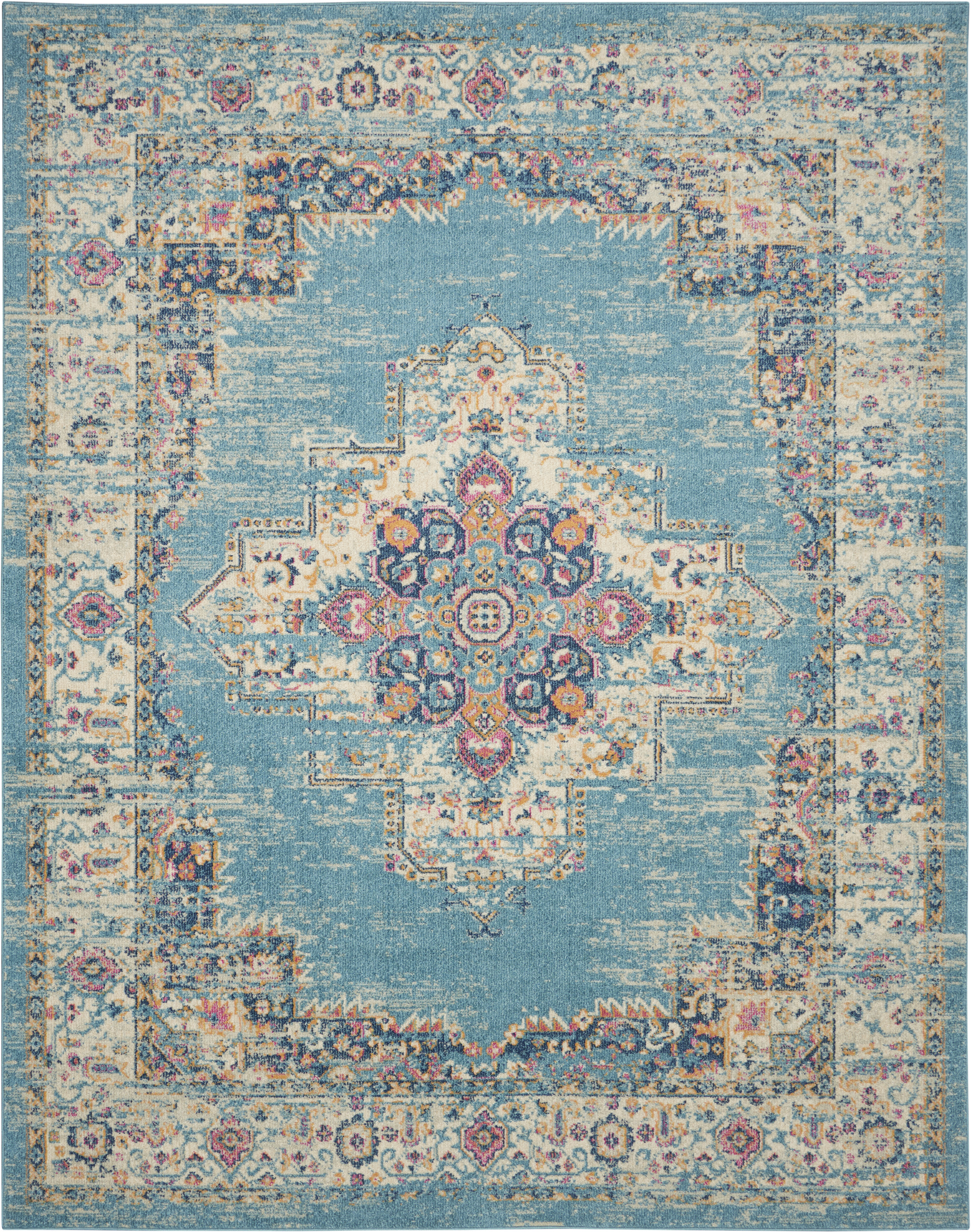 Nourison Passion 8' x 10' Light Blue Bohemian Indoor Rug