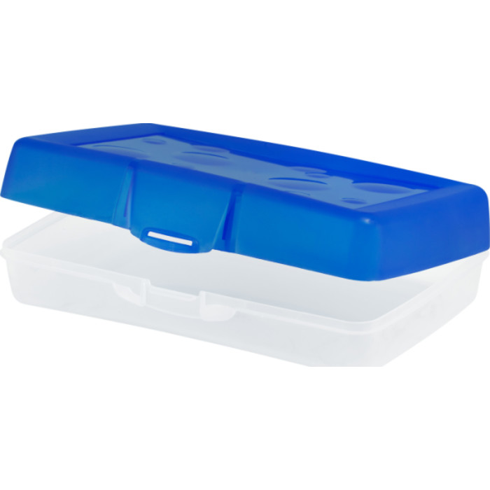 Tall Standard Pencil Box, 8.25" x 5.25" x 2.43", Blue, Opaque