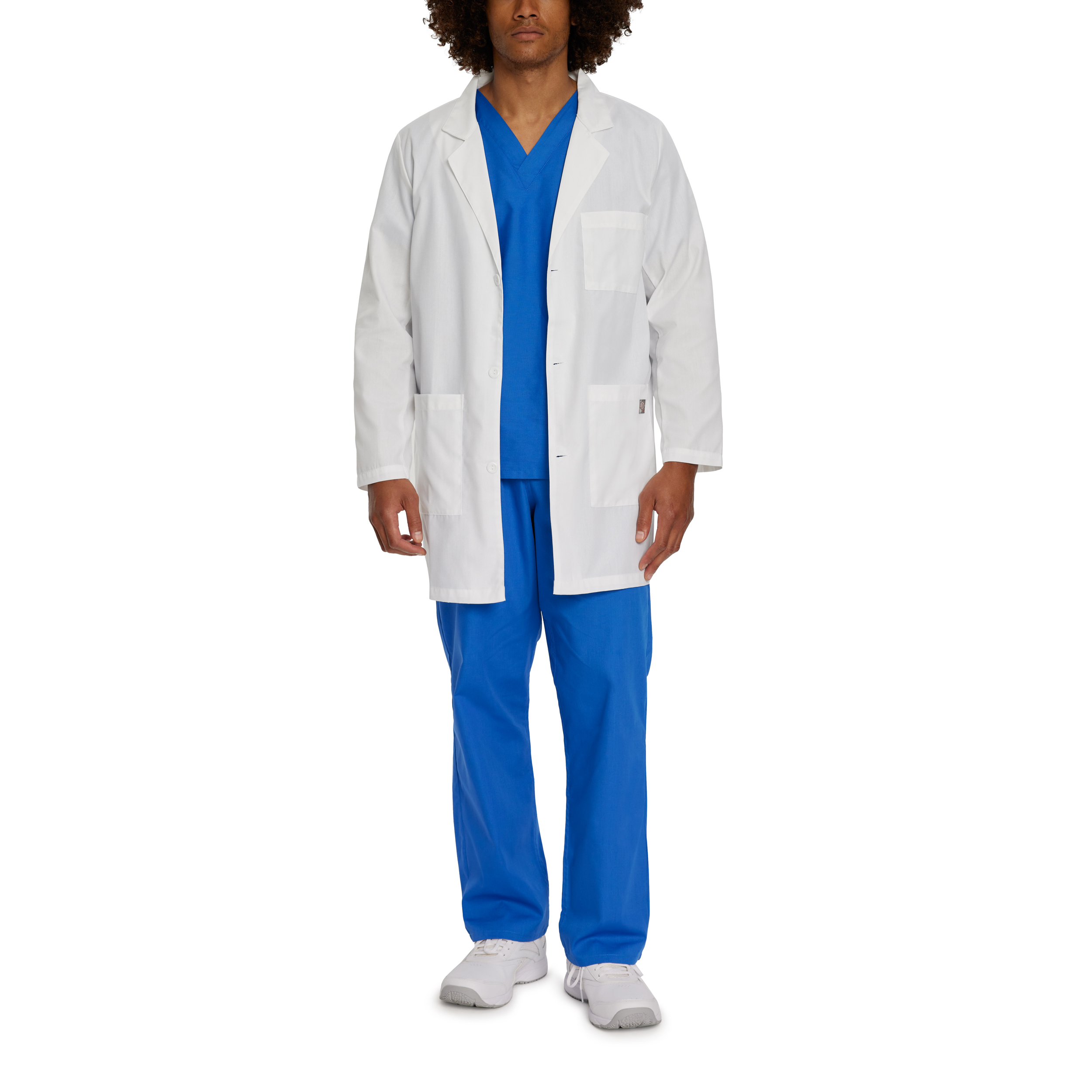 Landau Scrub Zone Unisex 3-Pocket Mid-Length White Coat - 86002 FREE SHIPPING!