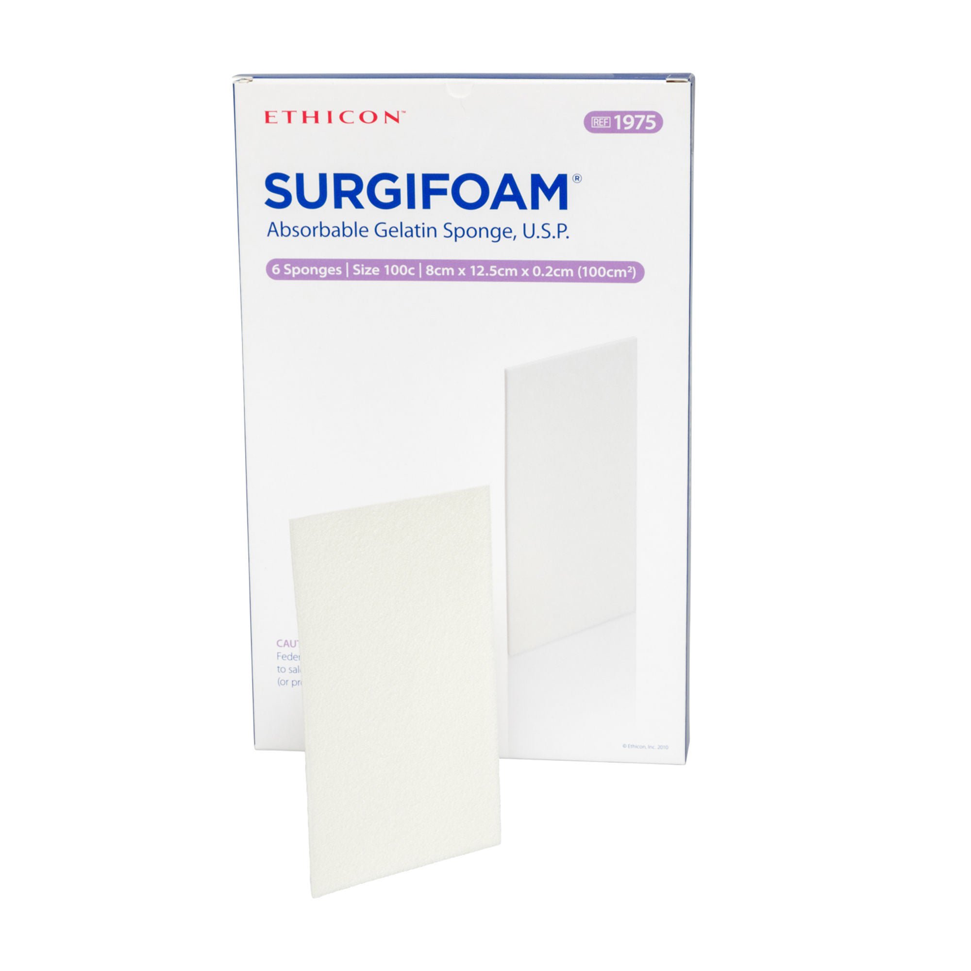 J & J Healthcare Systems SPONGE, GELATIN SURGIFOAM STR 8CMX12.5CMX2MM (6/BX)