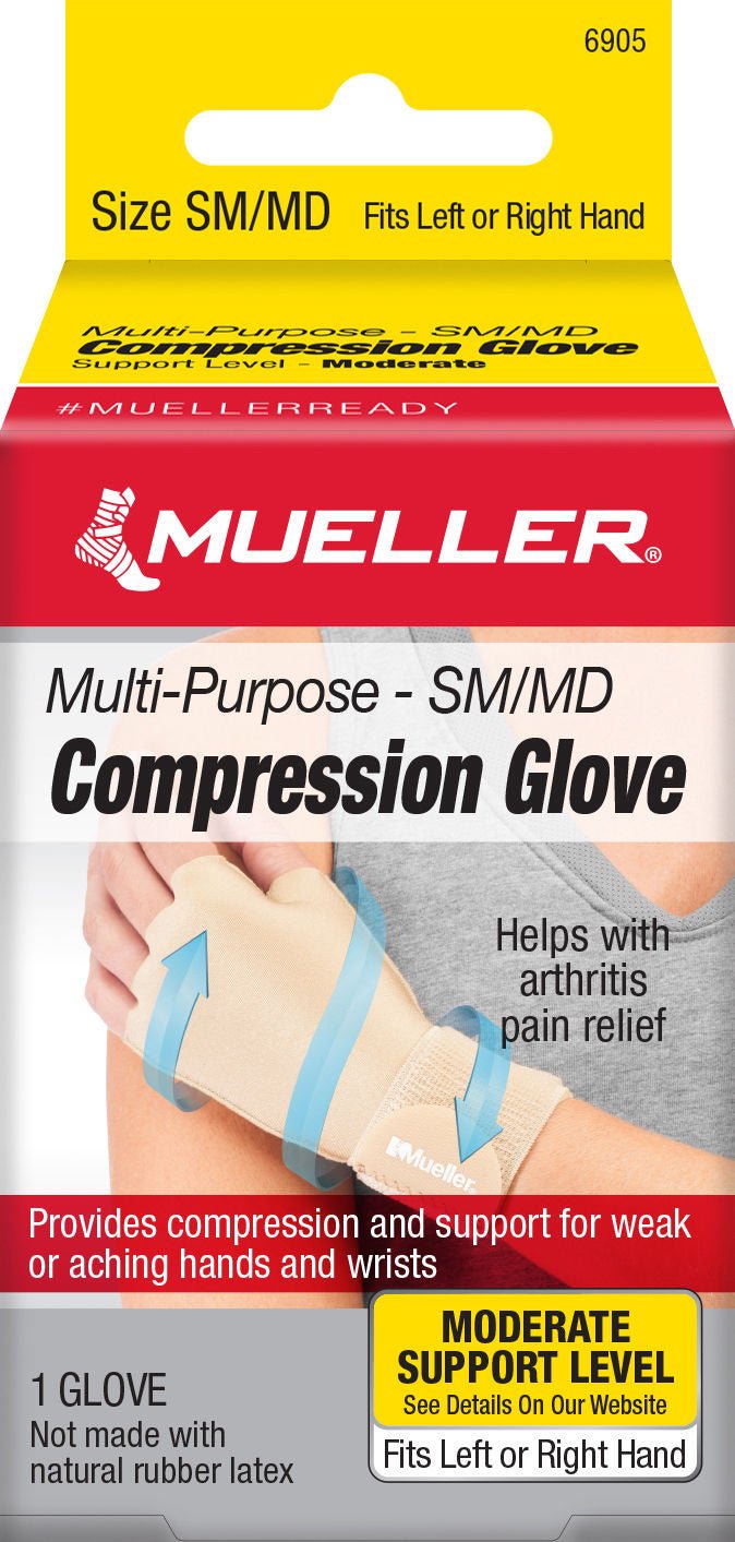 Mueller Sports Medicine GLOVE, COMPRESSION SINGLE BGE SM/MED