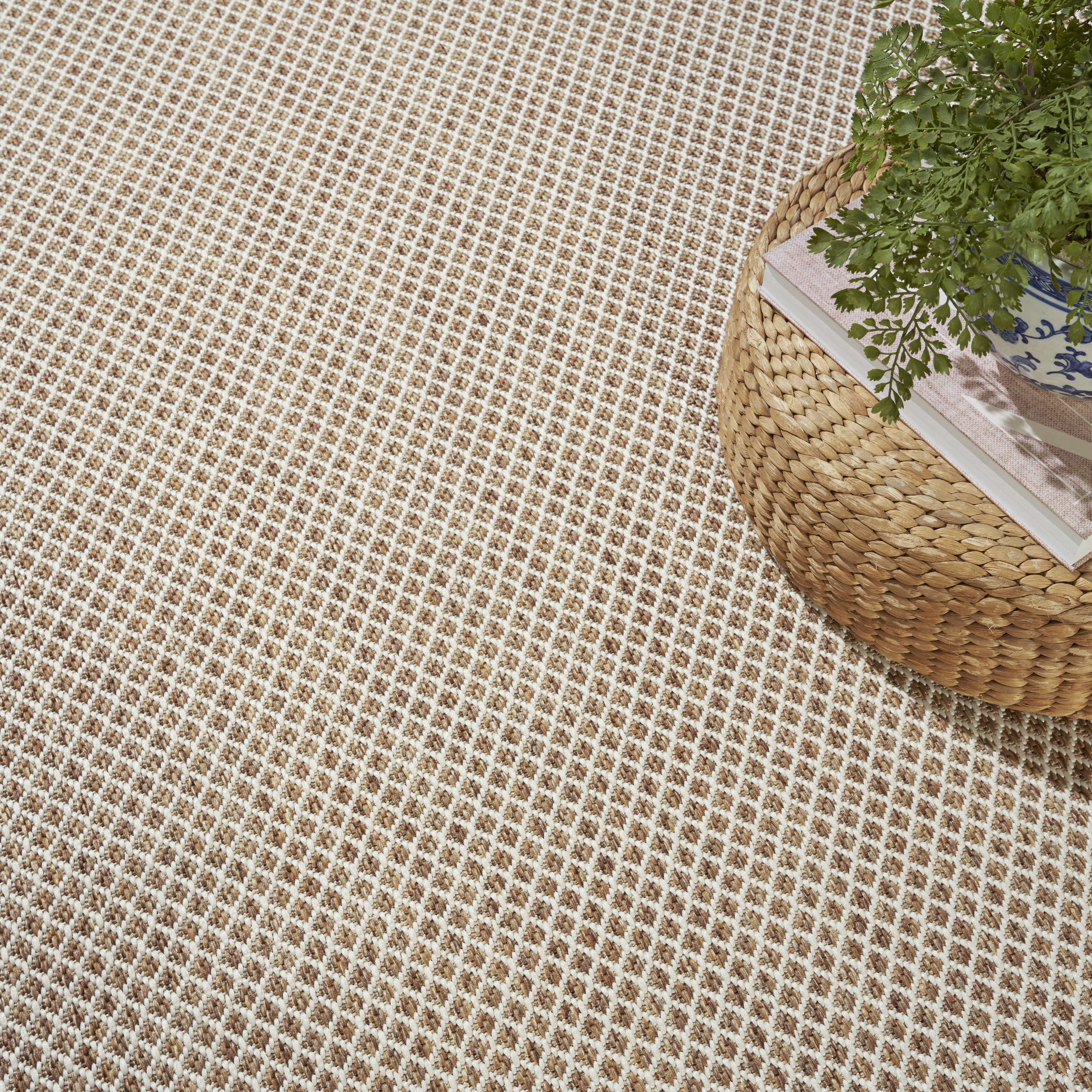 Nourison Courtyard 10' x 14' Jute Ivory Modern Rug