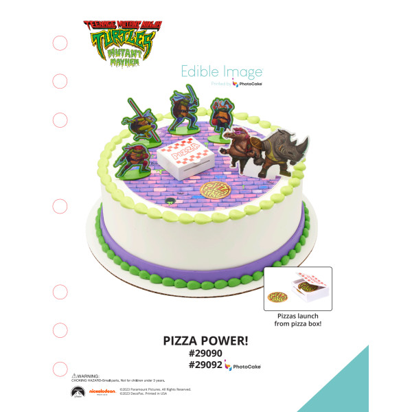 Teenage Mutant Ninja Turtles™ Pizza Power! The Magic of Cakes® PhotoCake® Enhanced Round Background Page