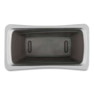 Boardwalk, Slim, 23 gal, Resin, Gray, Rectangle, Receptacle