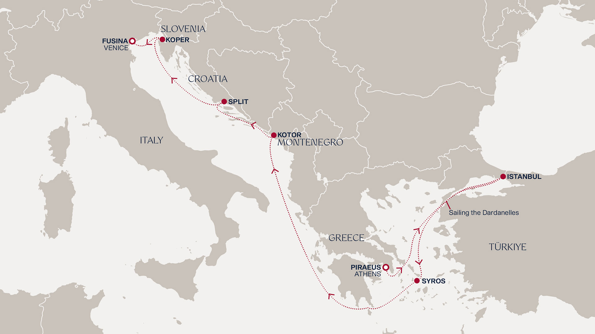 Itinerary map