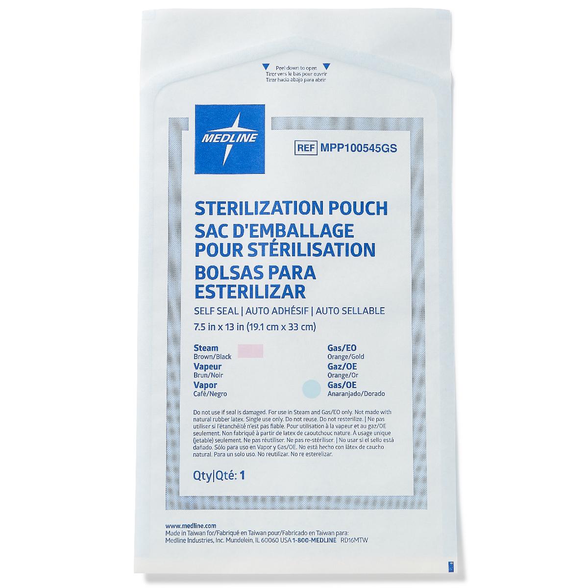 Medline POUCH, STRLZ SELF-SEAL 7.5"X13" (200/BX 5BX/CS)