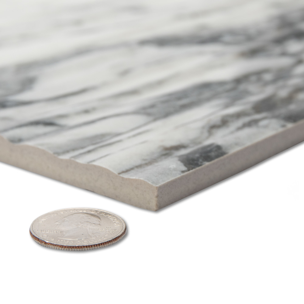 Sample – Touche Pleated Deco Zebre Porcelain Floor and Wall Tile