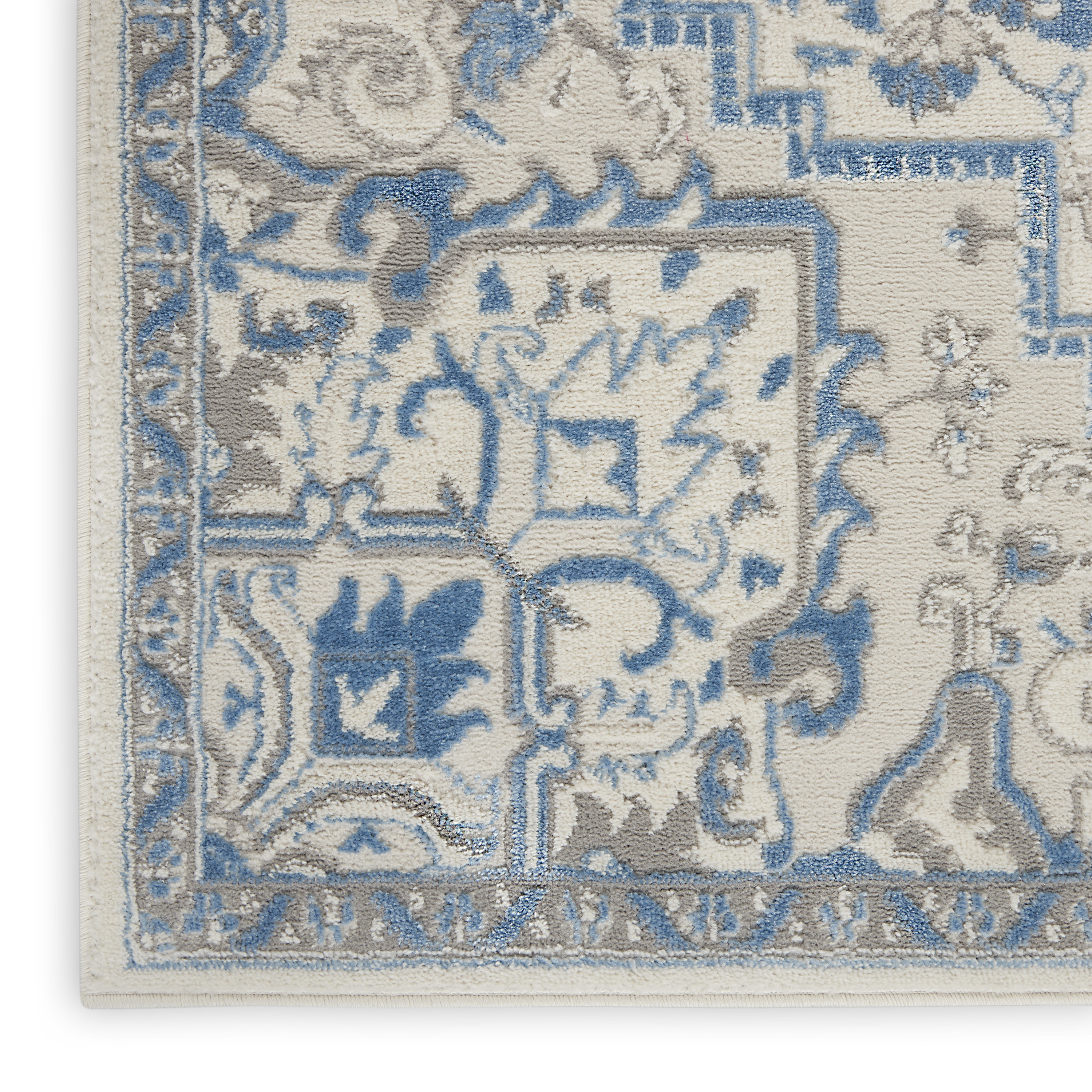 Nourison Elation 2' x 3' Ivory Blue Bohemian Indoor Rug