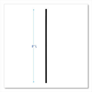 Boardwalk, Cocktail Straws, 8", Polypropylene, Black
