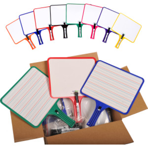 Rectangular Dry Erase Whiteboard with Marker, Set of 32