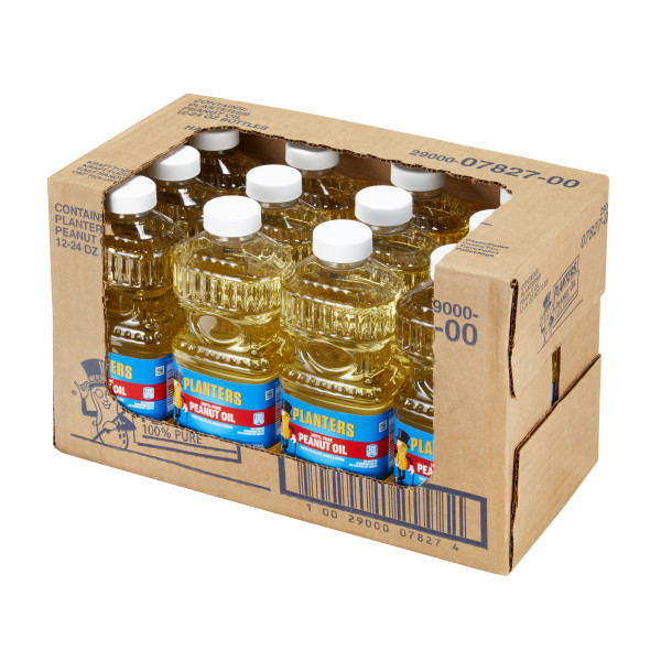 PLANTERS(r) Peanuts Oil Plastic Bottle 12/24 oz . C1RP - Front Right Pallet/Display (Hi Res)