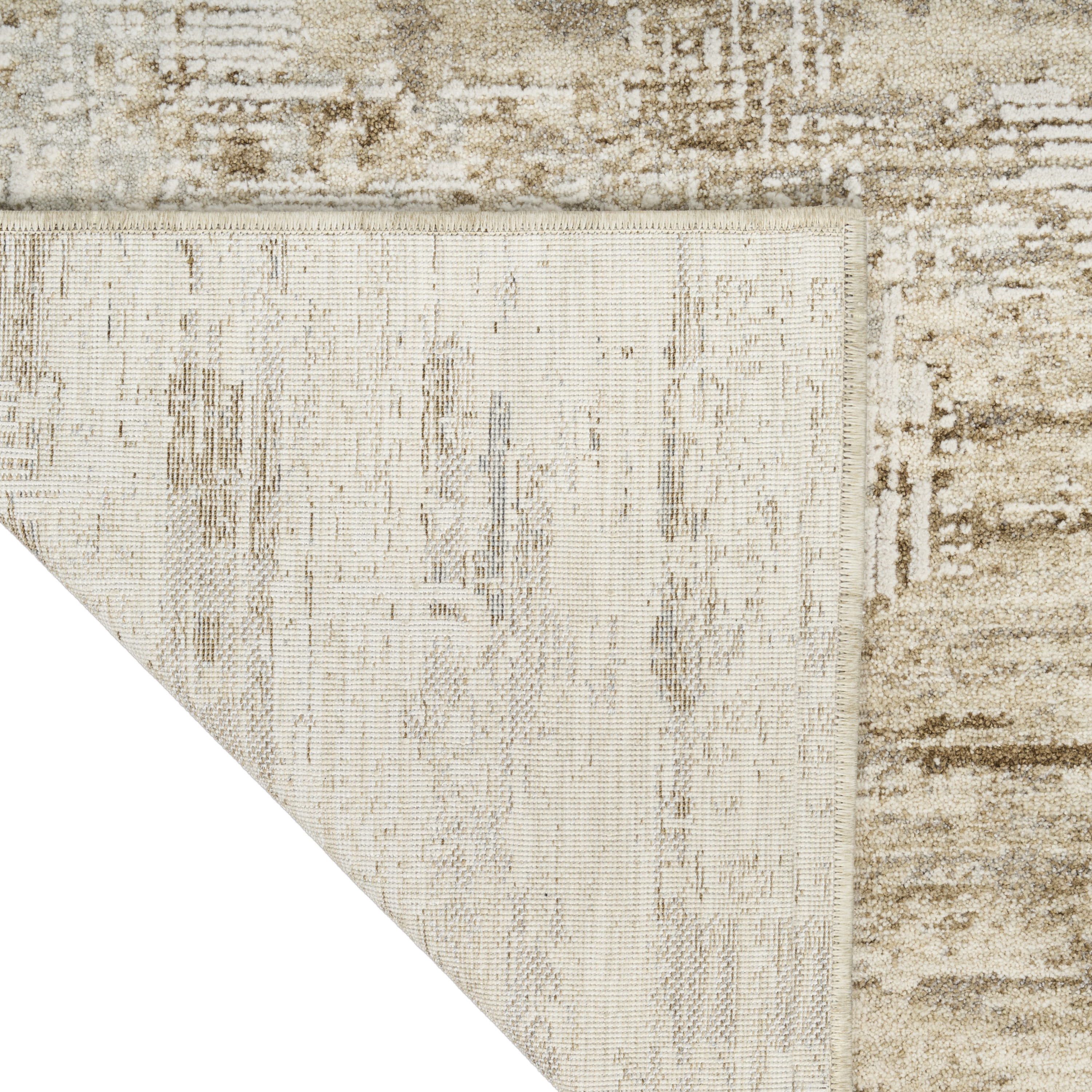 Calvin Klein CK078 Summit 2'2" x 10' Mocha Ivory Modern Indoor Rug