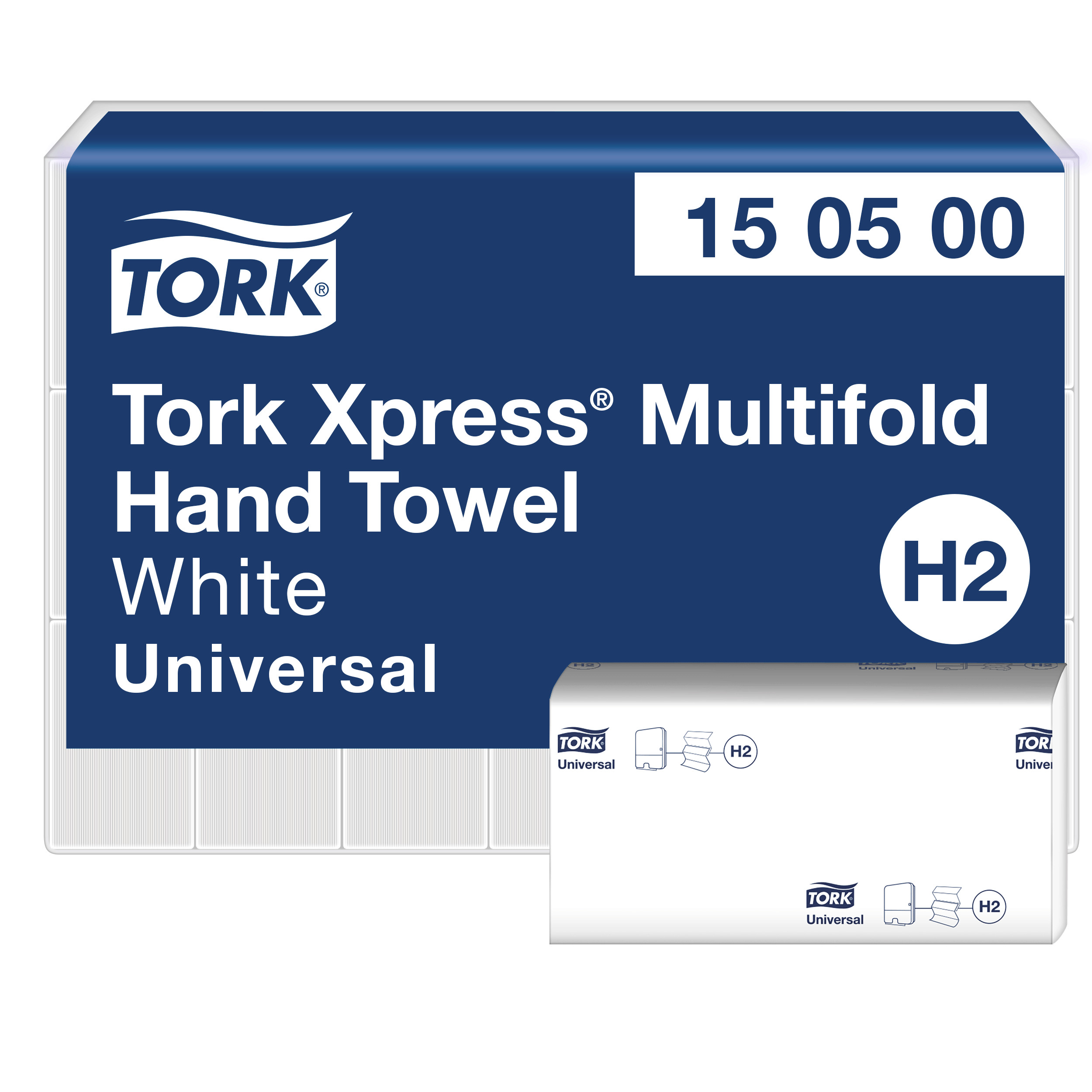 Håndklædeark, 1 lag, Z-fold, 5040 ark, Tork Xpress H2