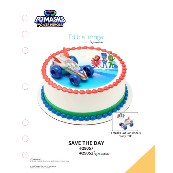 PJ Masks Save the Day The Magic of Cakes® PhotoCake® Enhanced Round Background Page