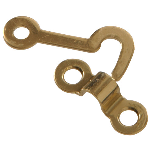 Hardware Essentials Solid Brass/Bright Brass Decorative Hooks & Staples