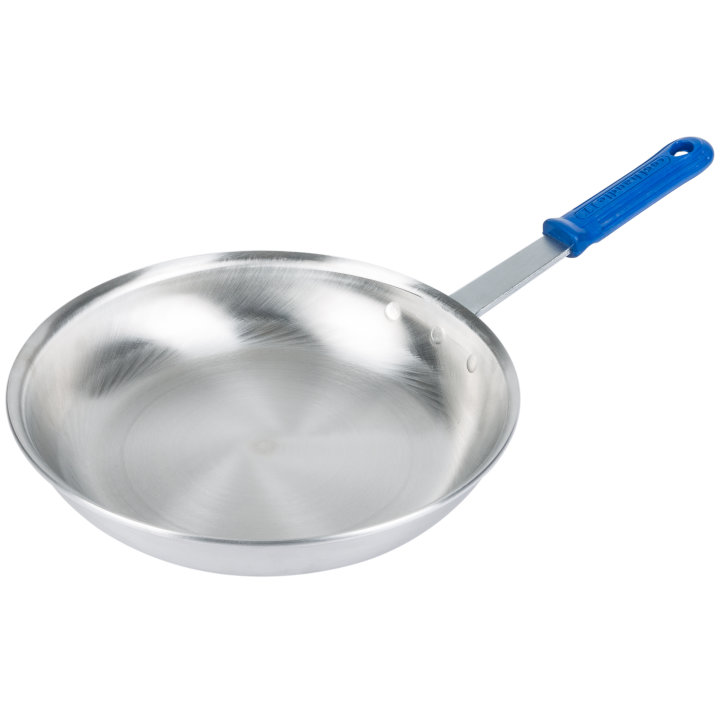 10-inch Wear-Ever® rivetless fry pan with natural finish and Cool Handle® silicone handle