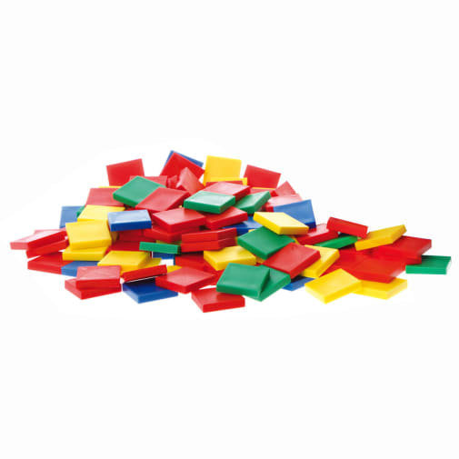 Color Tiles - Plastic 1" - Set of 100