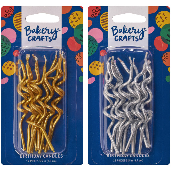 Metallic Swirl Shaped Candles