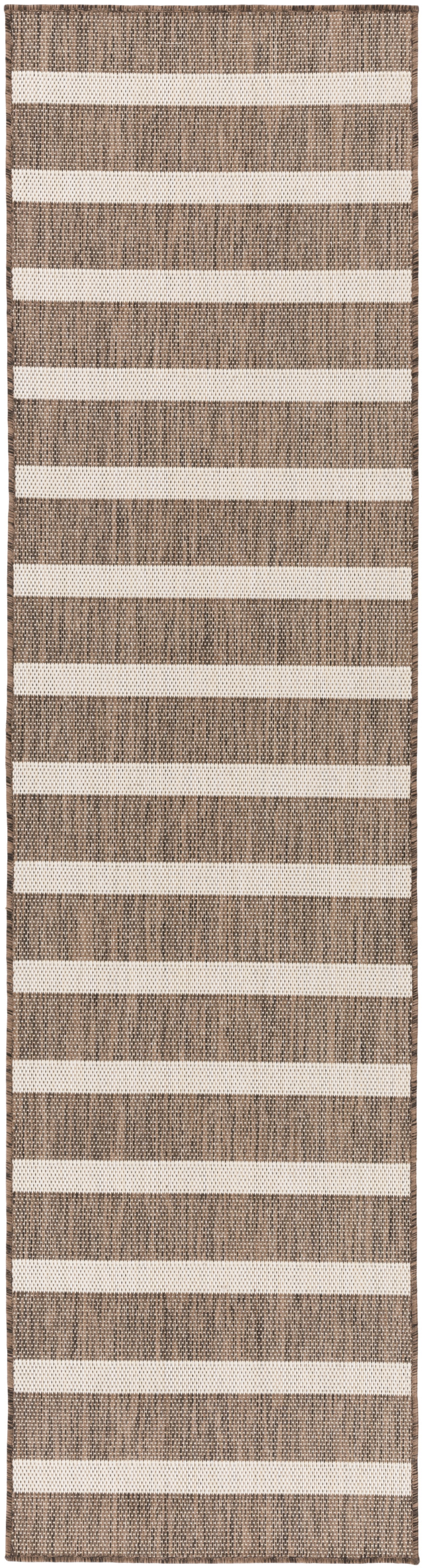 Nourison Positano 2' x 6' Natural Ivory Modern Rug