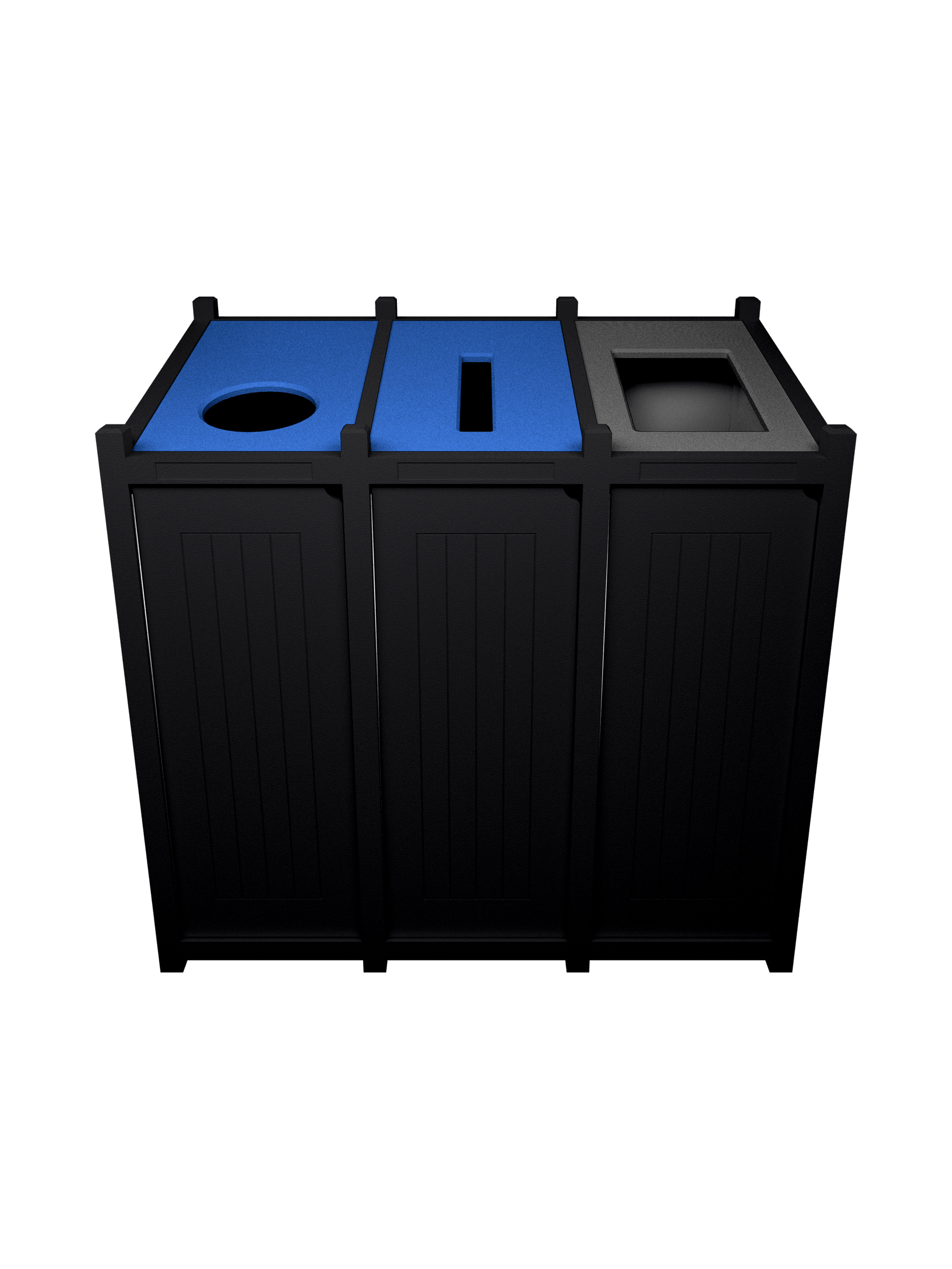 VENTURE – Triple – Unit – Circle-Slot-Full – Black-Blue-Grey
