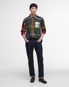 Patchwork Oversized Tartan Shirt 