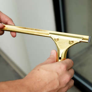 Unger, GoldenClip Complete, 12", Brass, Rubber Squeegee
