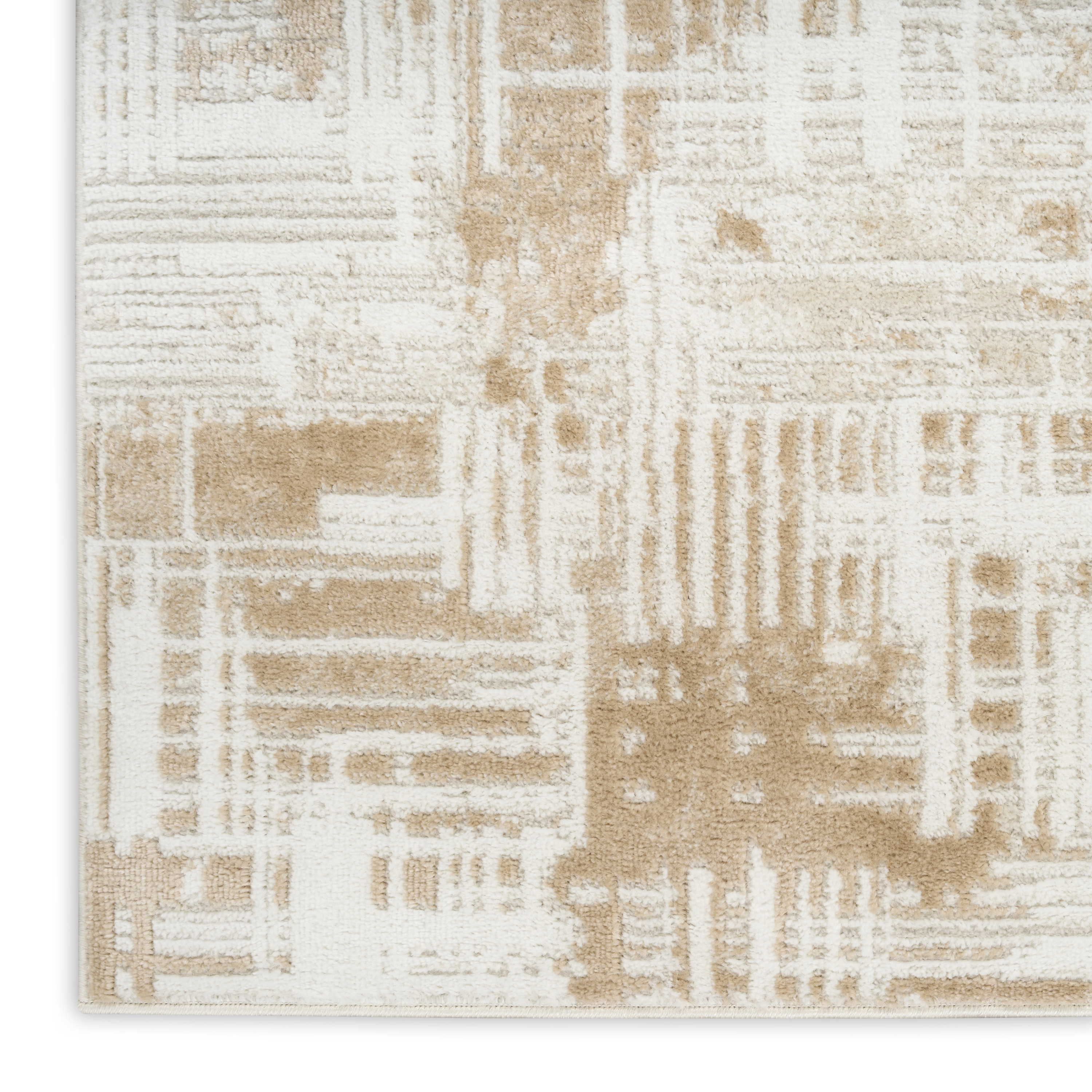 Nourison Dekor 2' x 4' Ivory Taupe Modern Indoor Rug