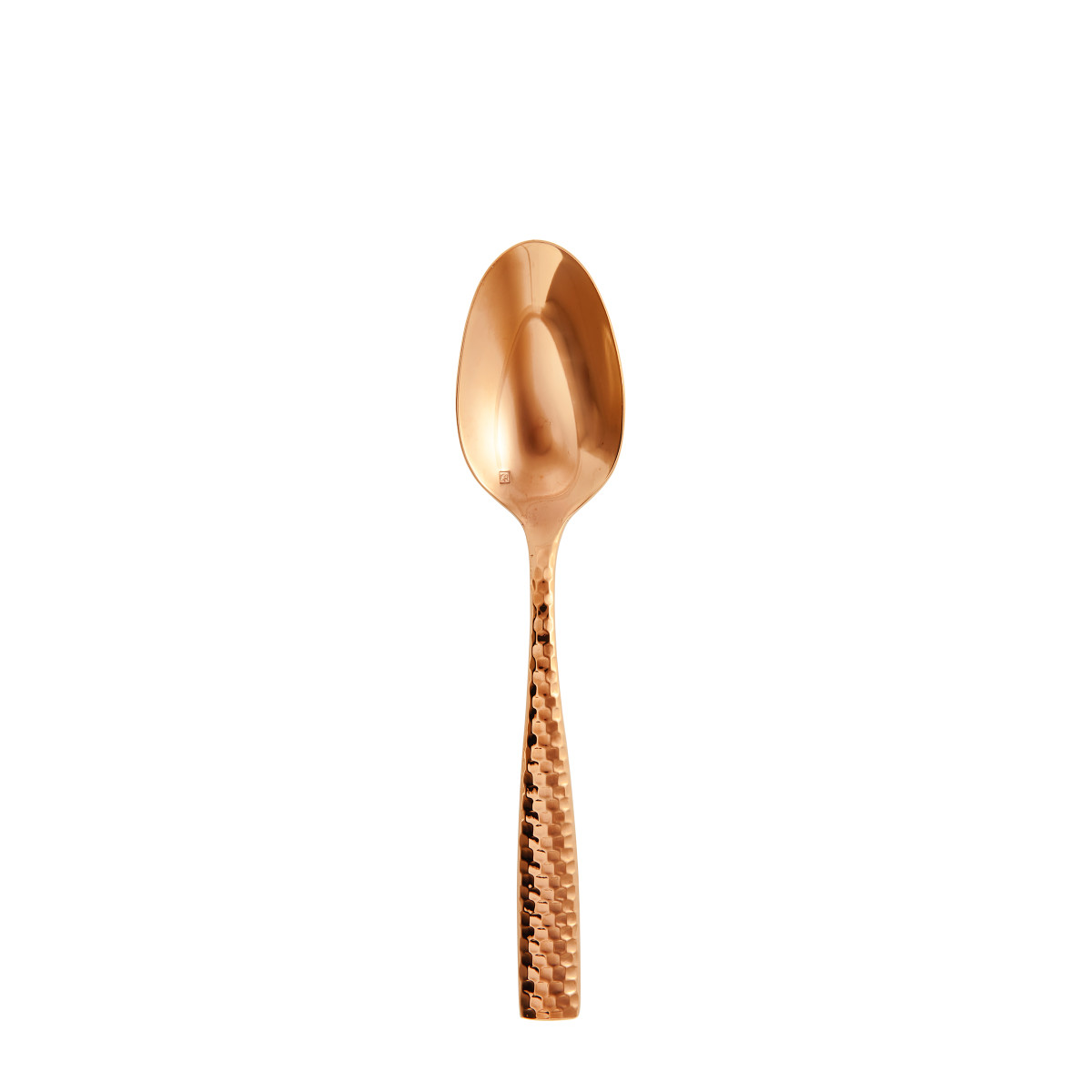 Lucca Faceted Rose Gold Soup Spoon 7.1"