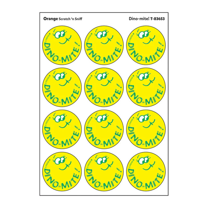 Dino-mite!/ Orange Scent Stickers, 24 ct.