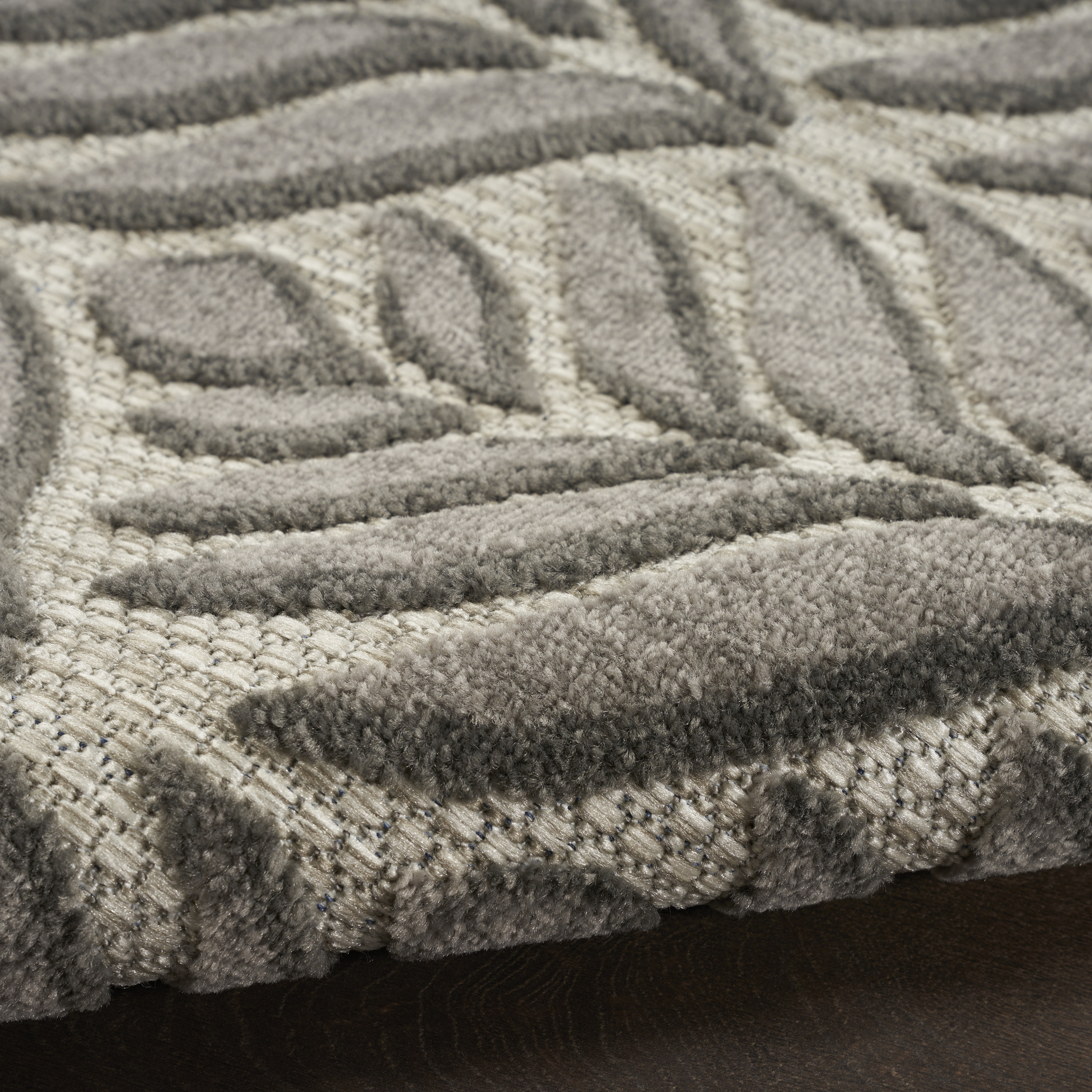 Nourison Aloha 6' x 9' Charcoal Tropical Rug