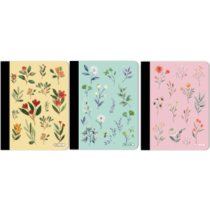 Floral Composition Books, College Ruled, 100 Count, 3-Pack