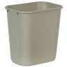 Rubbermaid Commercial, 7 gal, Resin, Beige, Rectangle, Receptacle