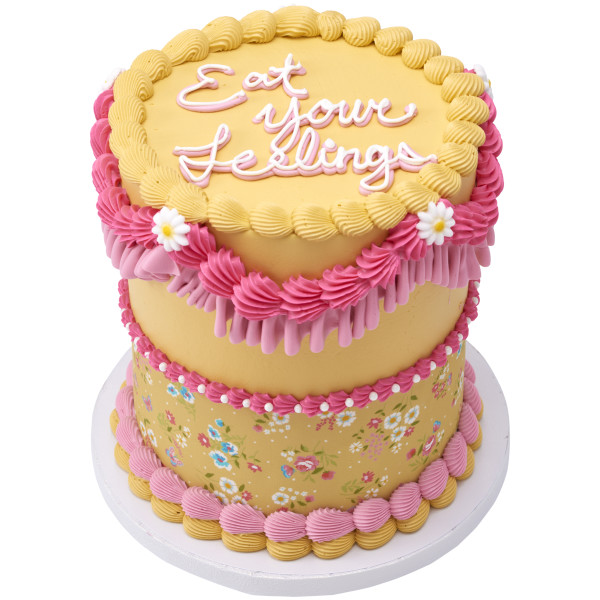 Yellow Ditsy Print PhotoCake® Edible Image®