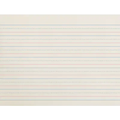 Zaner-Bloser  Newsprint Handwriting Paper, Dotted Midline, Grade 1, 5/8 in x 5/16 in x 5/16 in ruled 10-1/2
