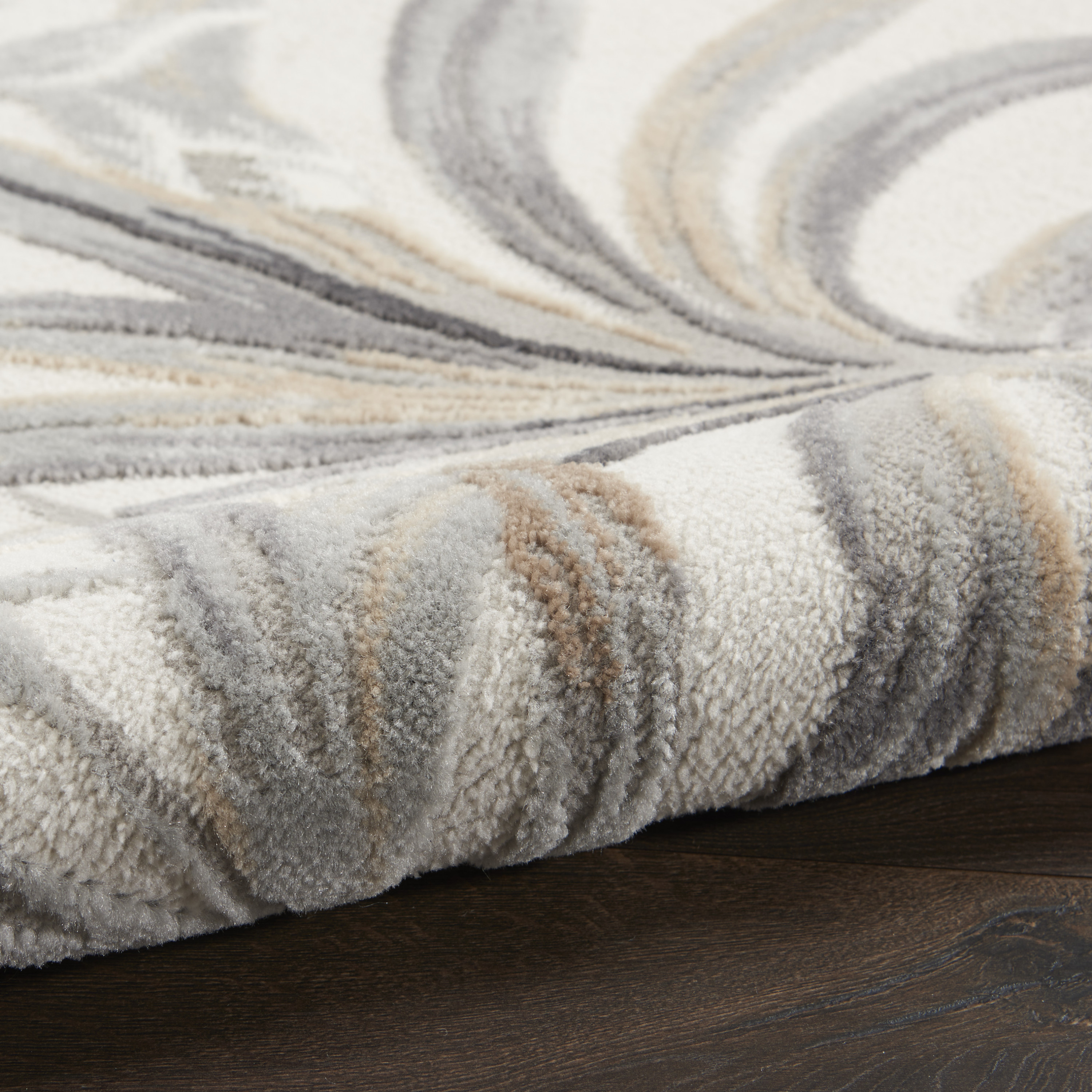 Nourison Seaside 7'10" x 9'10" Ivory Grey Coastal, Nautical & Beach Indoor Rug