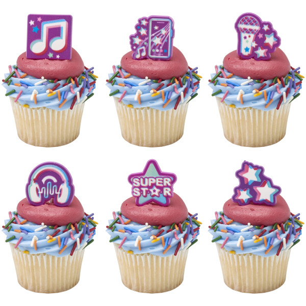 Super Star Assortment Cupcake Rings