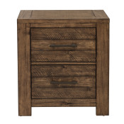 Nightstand with Two Drawers and Distressed Finish - S290-050