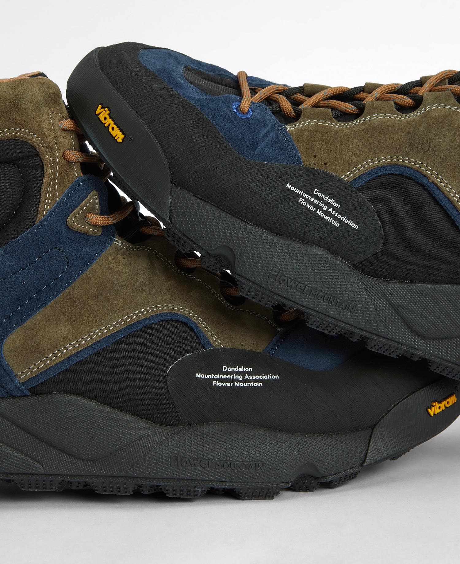 Barbour x Flower Mountain Back Country Uni Mid Trainers image number 2