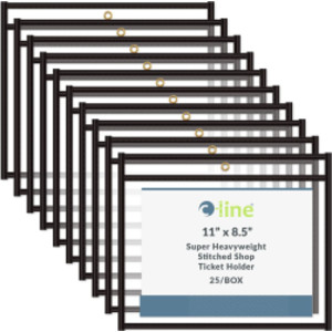 Shop Ticket Holders, Open Long Side, 11" x 8.5", 25-Pack