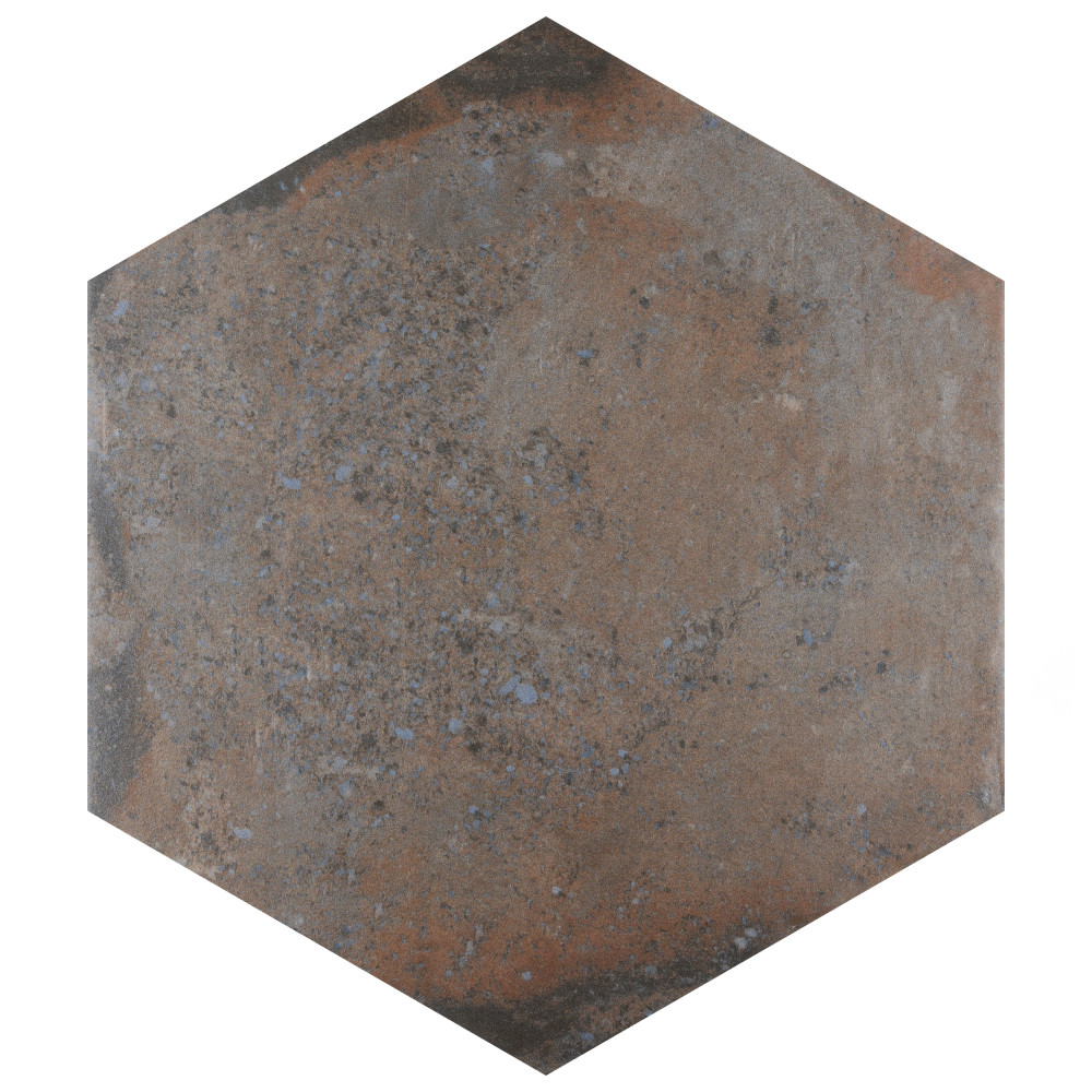 Boston Ferro Hex Ombra 14-1/8 in. x 16-1/4 in. Porcelain Floor and Wall Tile