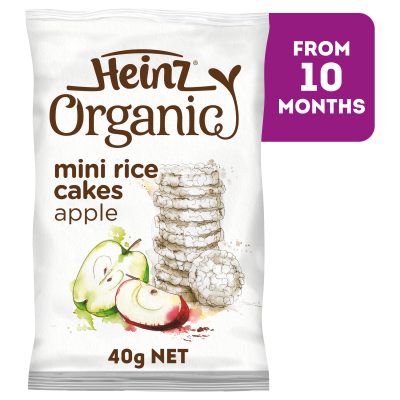  Heinz® Organic Mini Rice Cakes Apple 40g 10+ months 