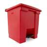 Rubbermaid Commercial, Legacy, 8gal, Plastic, Red, Square, Receptacle