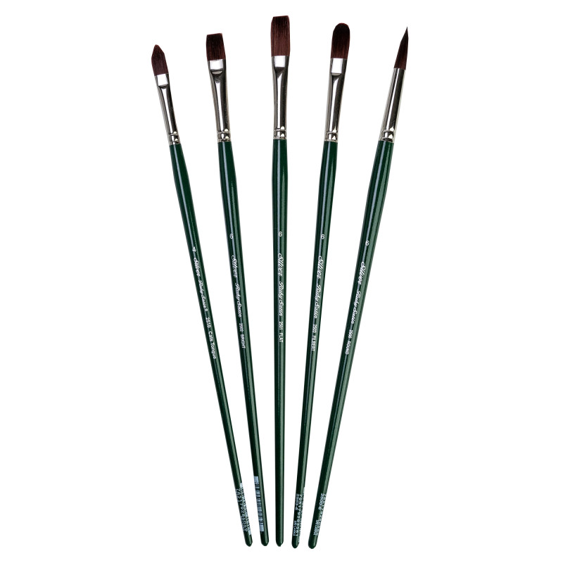 Ruby Satin Size 6 Variety Brush Set, 5 Brushes